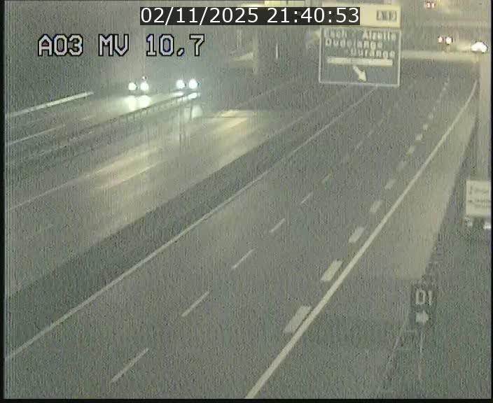 Traffic live webcam Luxembourg Croix de Bettembourg - A3 - BK 10.7 - direction France