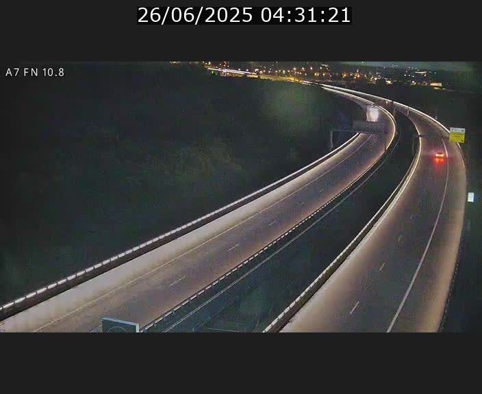 Caméra trafic Luxembourg - A7, Tunnel Gousselerbierg, sortie sud, direction rond-point Lorentzweiler (BK 10.8)