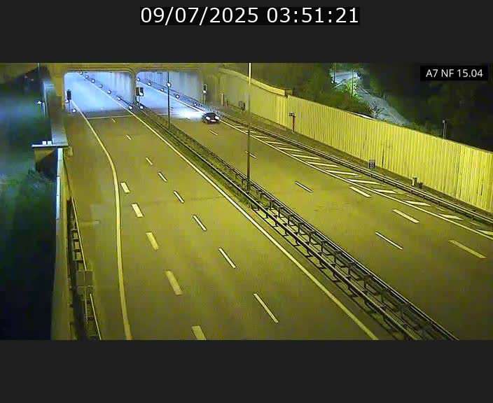 Caméra trafic Luxembourg - A7, Tunnel Mersch, entrée sud, direction Ettelbruck