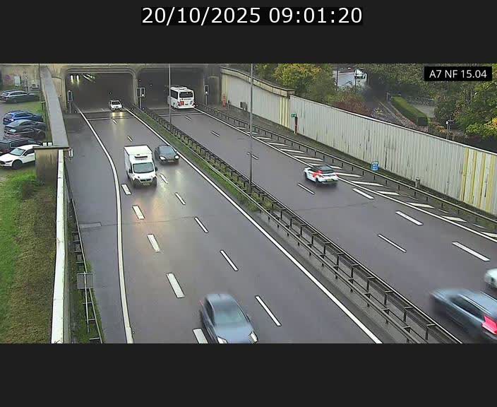 Caméra trafic Luxembourg - A7, Tunnel Mersch, entrée sud, direction Ettelbruck