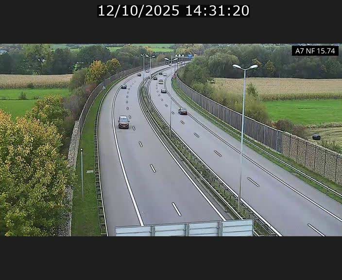 Caméra trafic Luxembourg - A7, Tunnel Mersch, entrée nord, direction Lorentzweiler