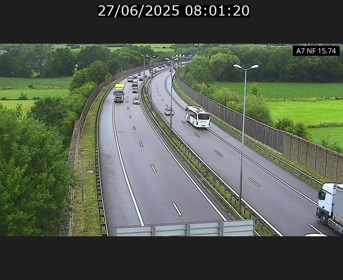 Caméra trafic Luxembourg - A7, Tunnel Mersch, entrée nord, direction Lorentzweiler