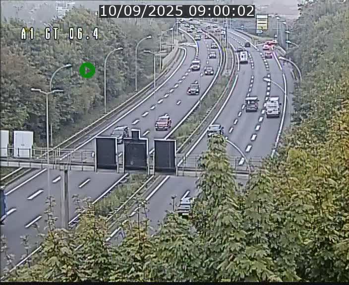 Traffic live webcam Luxembourg Hamm - A1 direction Sandweiler - BK 6.4