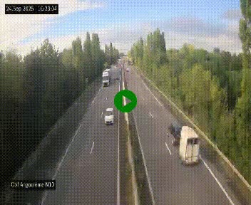 Webcam routière à la fin de la N10, en périphérique ouest d'Angouleme, proche de la jonction avec l'A10