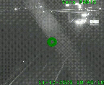 Caméra routière sur l'autoroute A20 au nord de Limoges, à la jonction avec la N520. Vue orientée vers Paris