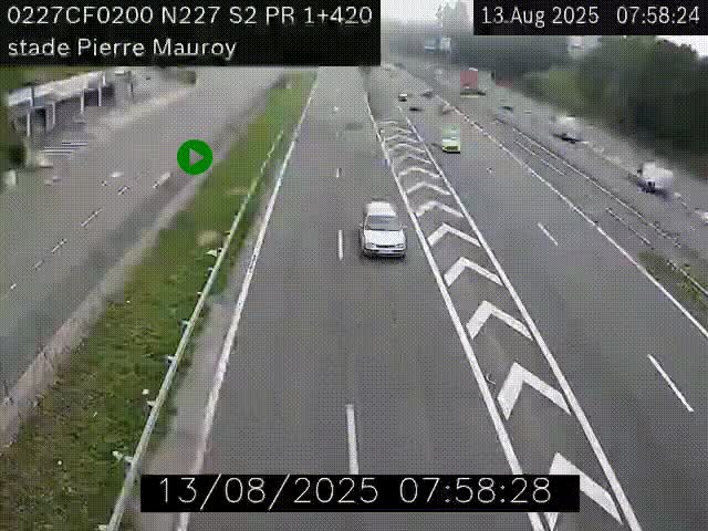 Webcam à hauteur du Stade Pierre Mauroy à Villeneuve d'Ascq sur la N227. Vue orientée vers Mons-en-Baroeul
