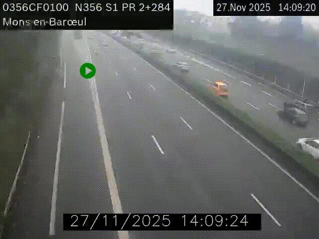 Webcam à l'entrée de Lille en direction du périphérique, à proximité de Mons-en-Baroeul sur la N356
