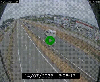 Webcam sur la N165 à hauteur de Caudan, dans le Morbihan.