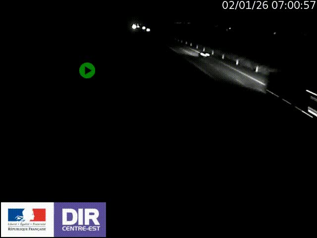 Webcam sur le contournement de Valence, sur la Nationale 7, à la jonction avec la N532, caméra orientée vers Grenoble