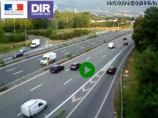 Webcam sur la Nationale 201 à hauteur de la sortie Chambéry-Nord, avant à la jonction entre l'A41 et l'A43, en direction de Lyon