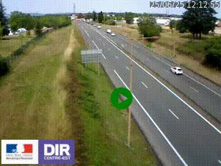 Webcam à Mably, à proximité de Roanne en direction de Moulins sur la N7