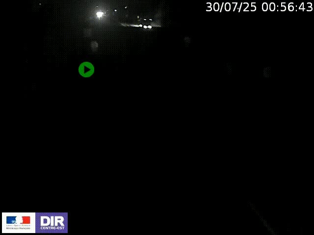 Webcam à Bron sur l'A43 à la jonction avec le boulevard périphérique de Lyon (D383). Vue orientée vers Lyon