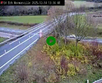 Webcam à hauteur du Leclerc Normanville sur la N154. Vue orientée vers Rouen