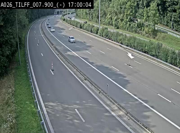 Webcam autoroute A26/E25 à Esneux, en Belgique en direction Luxembourg - BK 7.9