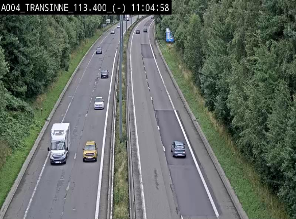 Caméra trafic E411 (A4) - Transinne direction Namur - BK 113.425