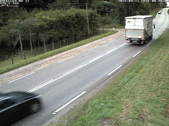 Webcam à 424 mètres d'altitude dans la Tranchée de Docelles dans les Vosges, à proximité d'Epinal sur la route de Gerardmer (D11)