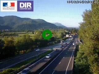 Caméra trafic à Meylan sur la Rocade-Sud de Grenoble en direction d'Aix-en-Provence