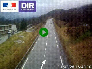 Web cam sur la N90 à Aime, en provenance de Bourg-Saint-Maurice et en direction d'Albertville