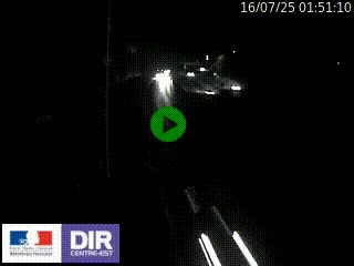 Caméra autoroute sur A6 - Valvert, près de Lyon, en direction de Paris, à hauteur de la sortie 36 Porte du Valvert