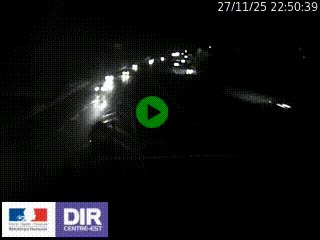 Caméra autoroute sur A6 - Valvert, près de Lyon, en direction de Paris, à hauteur de la sortie 36 Porte du Valvert