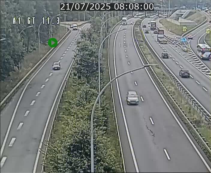 Traffic live webcam Luxembourg Senningerberg - A1 direction Allemagne - BK 11.3