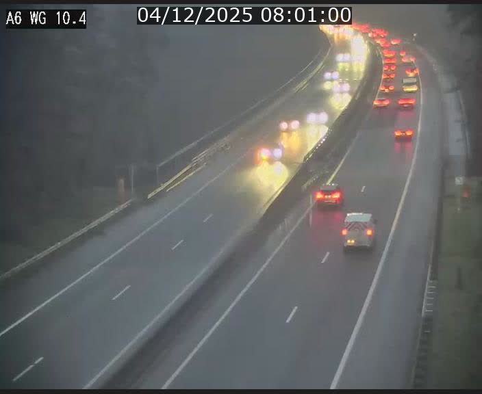 Traffic live webcam Luxembourg Mamer - A6 - BK 10.4 - direction Luxembourg/France/Allemagne