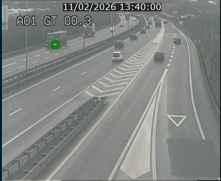 Traffic live webcam Luxembourg Croix de Gasperich - A1 direction Kirchberg - BK 0.3