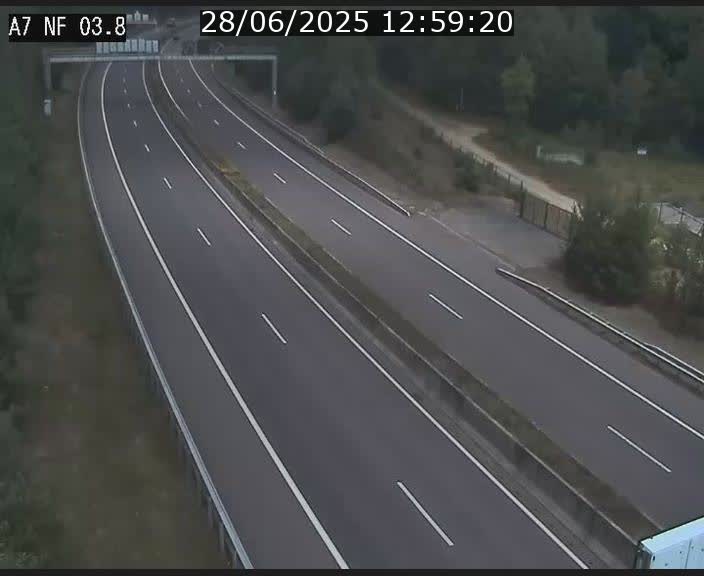 Webcam autoroute A7 au Luxembourg à la sortie du Tunnel Stafelter vers le Nord