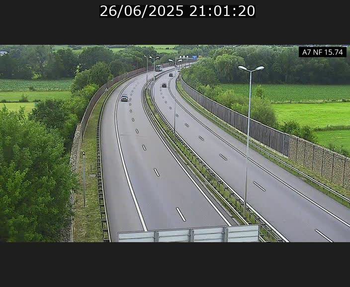 Caméra trafic Luxembourg - A7, Tunnel Mersch, entrée nord, direction Lorentzweiler