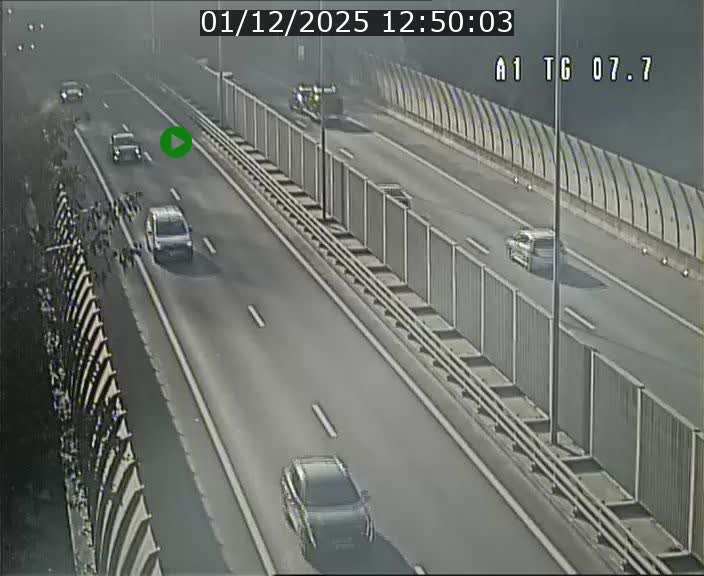 Traffic live webcam Luxembourg Kirchberg - A1 direction Luxembourg-ville - BK 7.7