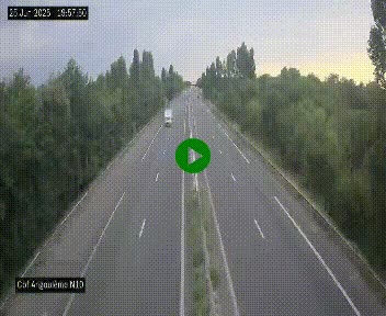 Webcam routière à la fin de la N10, en périphérique ouest d'Angouleme, proche de la jonction avec l'A10