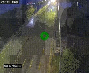 Webcam sur le périphérique de Bordeaux à l'est de la ville. Caméra située sur le Pont Mitterand sur la N230