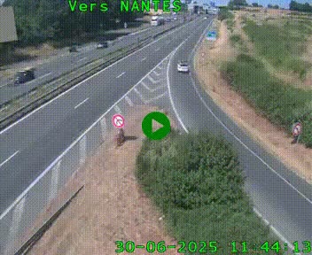 Webcam N147 au nord de Poitiers et à la jonction avec la A10