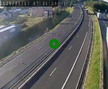 Caméra autoroute A75 à hauteur du col du rocher blanc en direction de Montpellier