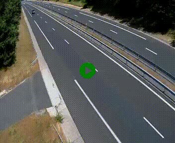 Caméra autoroute A75 à hauteur du col des Issartets en direction de Montpellier
