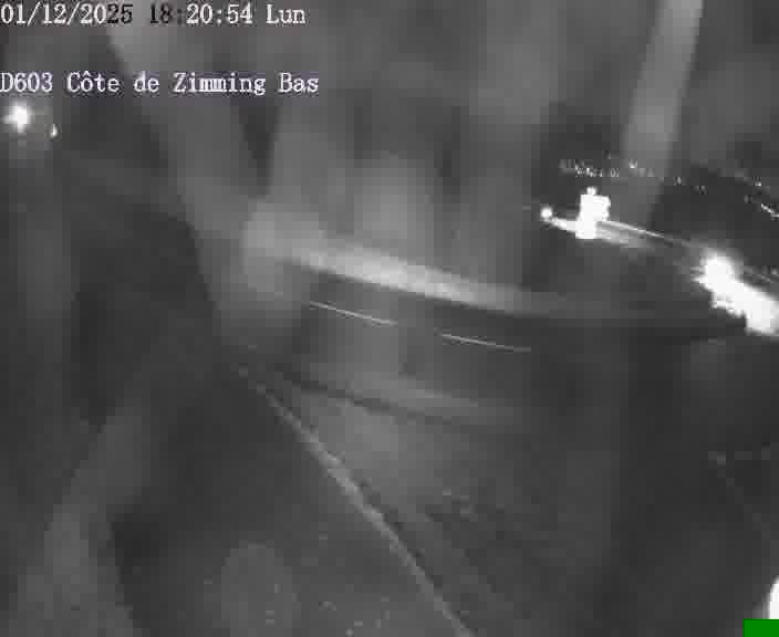 Webcam sur la D603 située dans la Côté de Zimming-bas, dans le virage en demi-tour, à la jonction avec la D74