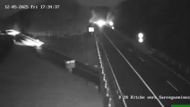 Webcam sur la D620, sur le contournement de Bitche. Vue orientée vers Sarreguemines