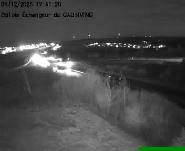 Dispositif d’observation sur D31bis (France) à Gaubiving, en direction de Sarreguemines, offrant une visualisation fiable des conditions de circulation.