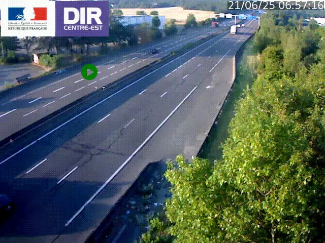 Caméra de circulation à Saint-Priest à la jonction entre l'A43 et l'A46 en direction de Marseille