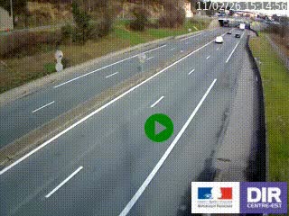 Caméra autoroutière sur l'A47 à hauteur de Givors, a proximité de Lyon. La webcam est orientée vers Lyon