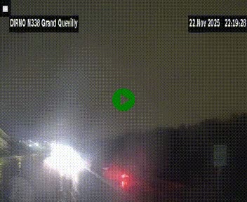 Webcam routière sur N338 à hauteur de Grand-Quevilly en périphérie de Rouen. Vue orientée vers Rouen