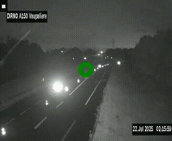 Webcam autoroute A150 à hauteur de La Vaupalière en périphérie de Rouen. Vue orientée vers Rouen