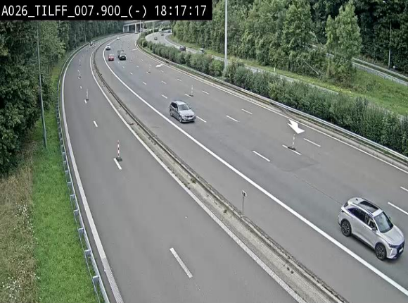 Webcam autoroute A26/E25 à Esneux, en Belgique en direction Luxembourg - BK 7.9