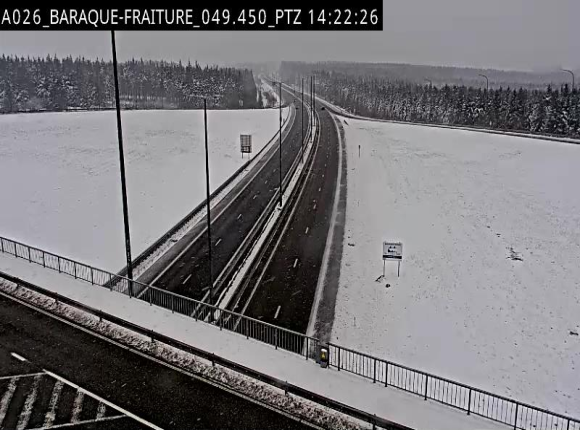 Webcam à la Baraque de Fraiture à la jonction entre l'E25 et la N89 à hauteur de Vielsalm