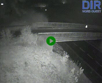 Webcam sur A84 à hauteur de Pont-Farcy, au niveau du pont autoroutier sur la Vire, au sud de Saint-Lô