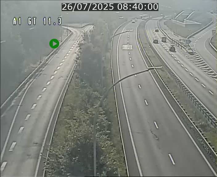 Traffic live webcam Luxembourg Senningerberg - A1 direction Allemagne - BK 11.3
