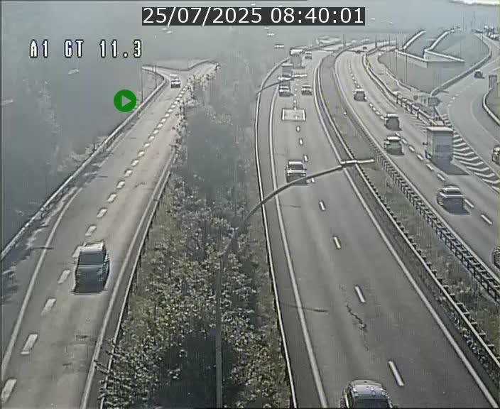 Traffic live webcam Luxembourg Senningerberg - A1 direction Allemagne - BK 11.3