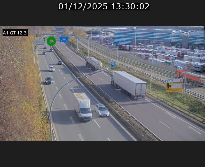 Traffic live webcam Luxembourg Senningerberg - A1 direction Allemagne - BK 12.3