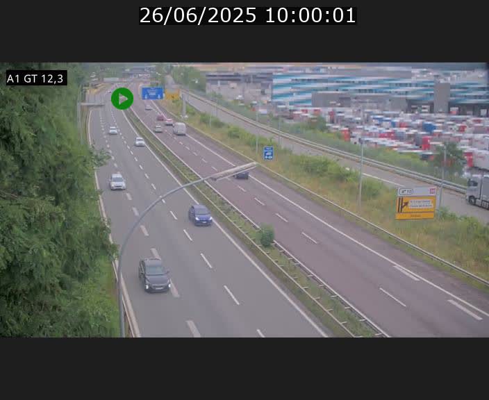Traffic live webcam Luxembourg Senningerberg - A1 direction Allemagne - BK 12.3