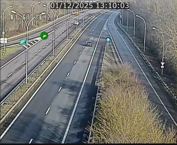 Traffic live webcam Luxembourg Grevenmacher - A1 direction Allemagne - BK 26.2